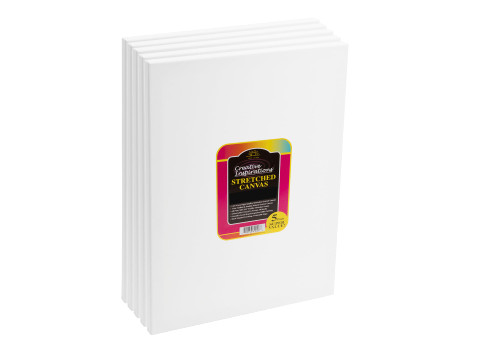 Creative Inspirations Stretched Canvas Packs - Multipack Low Cost Stretched Canvas for Artists, Painting, Professionals, & More! - [5 Pack - 12x12]