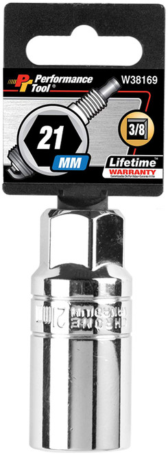 Performance Tool W38169  3/8' Dr 21mm Spark Plug Socket