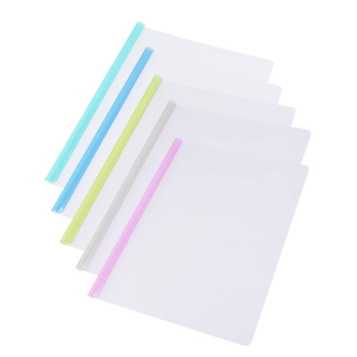 STOBOK 10pcs Folders File Folder Files Organizer Sliding Bar Holder Report Binder Thicken Rod Clamp A4