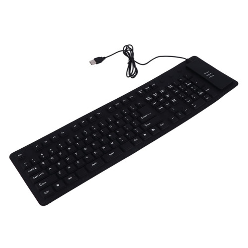 AOKWAWALIY Roll Water Proof Notebook Folding Keyboard Foldable Silicone Washable Keyboard Wired Silica Gel Mini USB