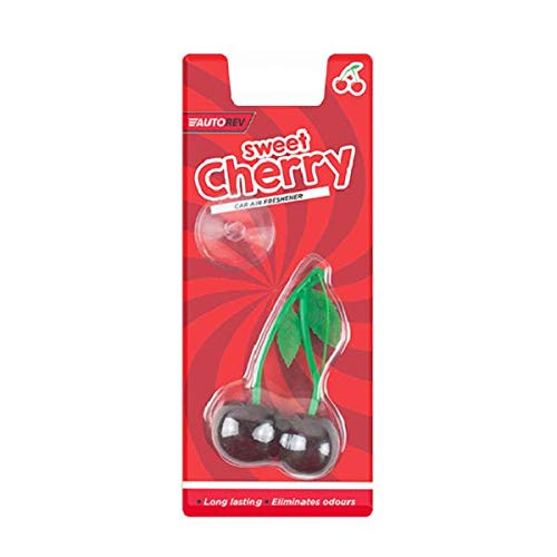 2 x Sweet Cherry Perfume Gel Car Air Fresheners 3D Hanging Eliminates Odours