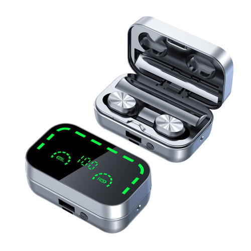 OAVQHLG3B Digital Display Touch-Control Wireless Bluetooth 5.3 Hi-Fi Electroplated Earphones Shinning TWS-Headphones Earbuds Headset IPX5 Bluetooth Ear Buds Bluetooth Earphones