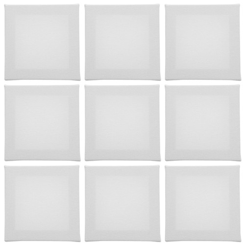 VICASKY 12pcs Mini Canvas Frame Stretched Canvas Frame Cotton Art Canvas Board Oil Painting Panels Square Canvas Small Canvas Boards Stretched Canvas Art Drawing Board White Wood Household