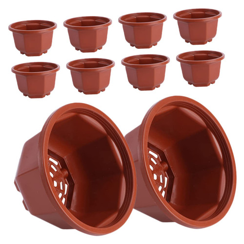 BESPORTBLE 10pcs Flowerpot Hanging Plant Basket Flower Plant Pot Container Small Flower Pot Plant Saucer Garden Plant Pot Round Flower Pots Nursery Planting Pot Indoor Plastic Planter