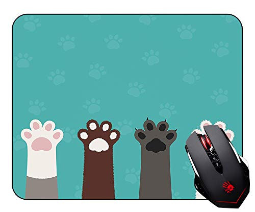 Abili Mouse pad Cat Paws Gaming Mouse pad Mousepad Nonslip Rubber Backing