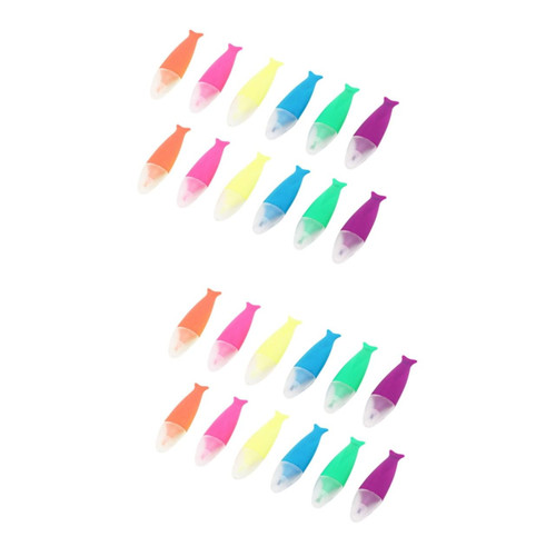 TEHAUX 24 Pcs Highlighter Paint Marker Fabric Markers Acrylic Paint Pens Rocks for Painting Graffiti Markers Acrylic Markers White Paint Pen Chisel Tip Abs Office Brush Multicolor