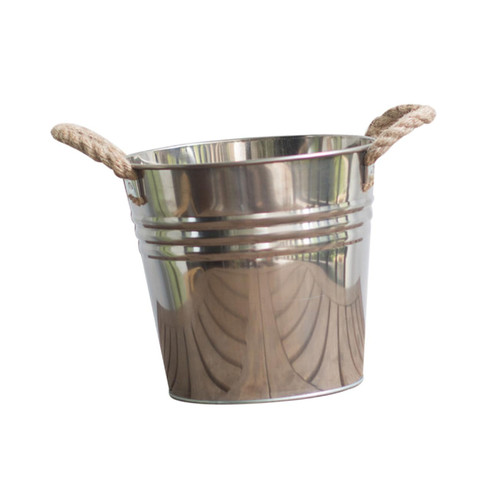 MERRYHAPY Flowerpot Jug Vase Tabletop Vase Flower Pot Bucket Metal Rustic Vase Farmhouse Flower Vase Retro Flower Bucket Metal Tin Metal Jug Vase Stainless Steel Plant The Fence
