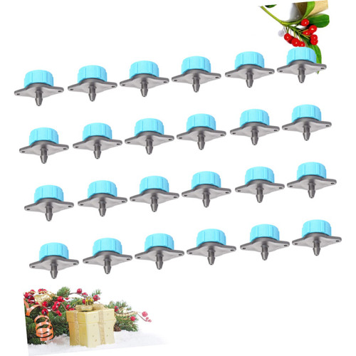 Happyyami 100PCS Eye droppers drip Irrigation Part Irrigation Emitter Pressure Compensating Drippers Water sprinklers for lawns Irrigation Water Dropper Sprinkle Water drip Irrigation line