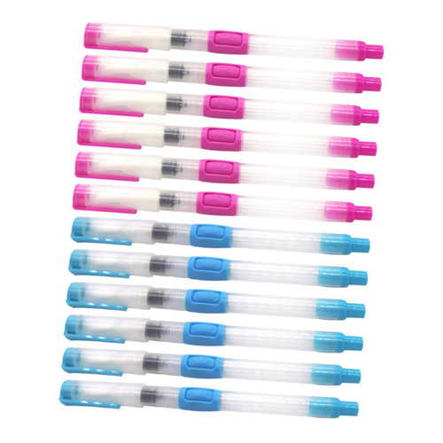TEHAUX 12pcs Watercolor Pen Refillable Water Color Brush Pen Real Brush Pens Water Drawing Pens Coloring Brush Pens Watercolor Marker Pens Paint Suit Nylon Water Soluble Crayons Student