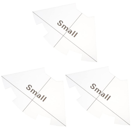 Ciieeo 3pcs Patchwork Ruler 60 Degree Triangle Ruler for Quilting Quilling Tool Quilting Rulers and Templates Sewing Ruler Clothing Square Tool Plastic Quilting Tools Crafts Cut Out