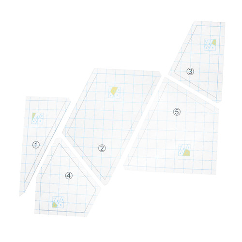 VILLCASE 5pcs Patchwork Template Sewing Rulers Clothing Rulers Quilting Rulers Knitting Kits Tailor Ruler Fabric Sewing Ruler Quilting Template Sewing Template for Home Shaped Round Ruler