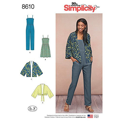 Simplicity Creative Patterns Miss Kimono, Jumpsuit & Dress Pattern, H5 (6-8-10-12-14)