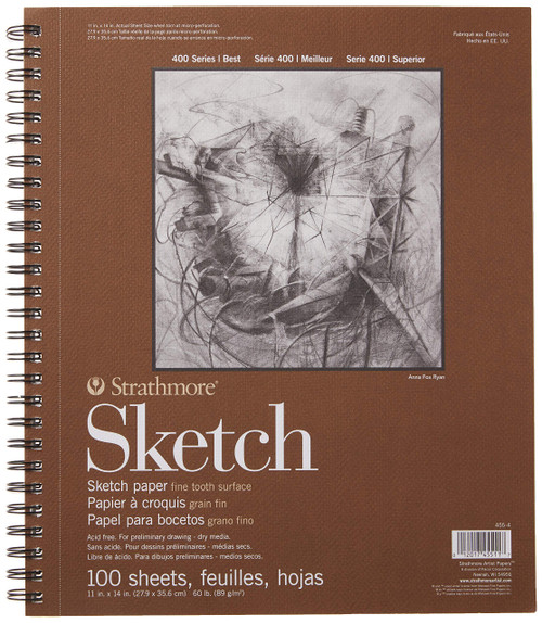 Strathmore (455-4 400 Series Sketch Pad, 11 by 14", Brown, 100 Sheets