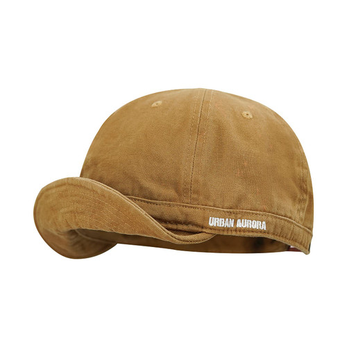 CLAPE Short Brim Baseball Cap Cooling Dad Hats Chill Cap Trucker/Baseball Style Hat Cap (DY06-Khaki)