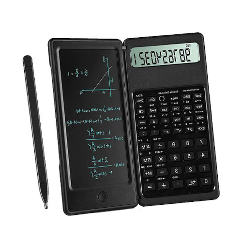 6 Inch Calculator LCD Writing Tablet Portable Rechargeable Drawing Board Office Handwriting Notebook For Students Foldable Calculator 6Inch LCD Writing Tablet Digital Function Drawing Pad 12-Digits