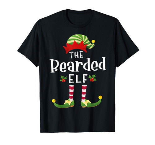 Bearded Christmas Elf Matching Pajama X-Mas Party T-Shirt Bearded Christmas Elf Matching Pajama X-Mas Party T-Shirt