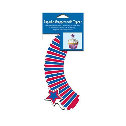 Creative Converting 12 Count Stars Cupcake Wrappers with Picks