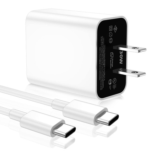 ACAGET 30W PD Fast Charger Adapter for Google Pixel 7 Pro 7a 6a Pixel Stand Fold Tablet, USB C Wall Charger Block with 3.3FT Type C Fast Charging Cable Power Adapter for Samsung S23 S22 S21 iPhone 15