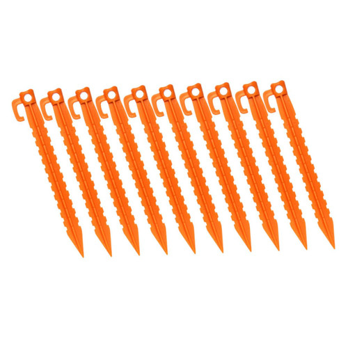 BRIGHTFUFU 10pcs Tent Pegs Tent Garden Stakes Camping Tent Garden Staples Tent Peg Stakes Canopy Stakes Tarps Tarp Pegs Tent Anchor Camping Pegs Hard Ground Pegs Beach Nails Plastic Outdoor