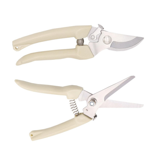 2pcs Garden pruning shears pruner scissors gardening scissors tree pruning tools garden clippers small pruning shears Garden Pruners plant pruner clipper manual set Stainless steel