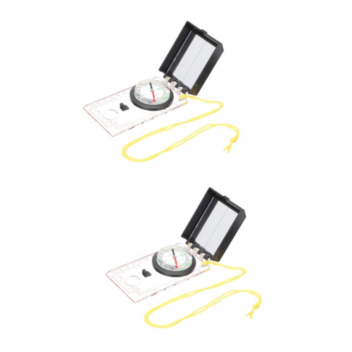BESTOYARD 2pcs Map Ruler Compass Portable Compass Outdoor Hiking Equipment Survival Navigation Tool Multitools Advanced Scout Compass Childrens Compasses Magnetic Needle Gift Major Travel