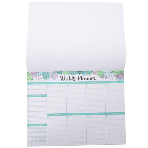 NUOBESTY Weekly Planner To Do List Planner Weekly Calendar Notepad Checklist Notepad Fridge Planner Calendar Notepad Writing Pad Fridge Schedule Board Tearable Writing Board Office Paper