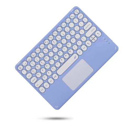 EALEK Wireless Keyboard with Touchpad, Ultra-Thin Bluetooth Keyboard, Keyboard with Rechargeable Battery, Keyboard for iPad/iPad Pro/Windows/iOS/Mac OS/Android-Purple