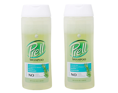 Prell Biotin + Rosemary Strengthens & Thickens Color Safe Shampoo for Fine, Damaged Hair 13.5 fl.oz (Pack of 2)