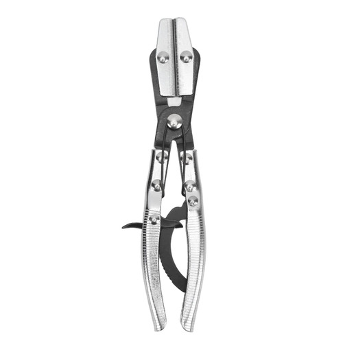 Hose Pinch Plier Steel Ratcheting Hose Pinch Off Plier Automotive Locking Pinch Off Plier Radiator Universal Radiator Hose Pinch Off Plier for Hose Lines Fuel Pinch(10in)