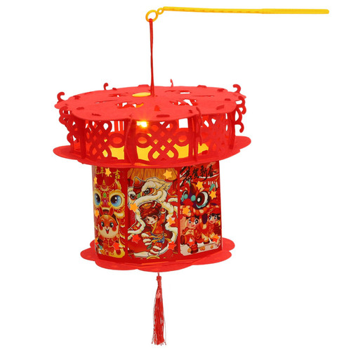 Veemoon 3pcs Portable Luminous Lantern Chinese Lanterns to Release in Sky Lunar New Year Ornaments Chinese Traditional Lanterns Chinese Decor Chinese New Year Lantern Toy 3D Paper Manual