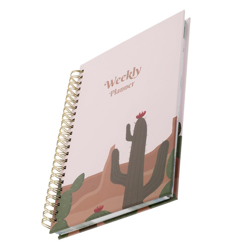 Didiseaon notebooks Notepad Note pad Agenda Notebook Schedule Planner Notebook for Planning Schedule Notebook Daily Planner Writing Notebook yearly Planner Notebook Coil a5 Paper Cactus