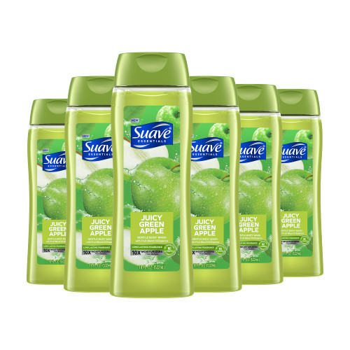 Suave Moisturizing Body Wash, with Juicy Apple and Vitamin E Extract, No Parabens, No Phtahaltes, 18 Oz Pack of 6 Suave Moisturizing Body Wash, with Juicy Apple and Vitamin E Extract, No Parabens, No Phtahaltes, 18 Oz Pack of 6