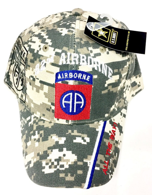 82nd AIRBORNE ALL THE WAY CAMO BASEBALL EMBROIDERED HAT usa army vet cap 82nd AIRBORNE ALL THE WAY CAMO BASEBALL EMBROIDERED HAT usa army vet cap