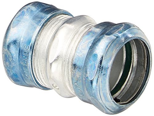 Hubbell-Raco 2924RT-4 Coupling, Raintight Compression, 1-Inch Trade Size, EMT, Steel, Uninsulated