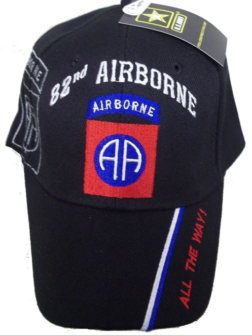 82nd AIRBORNE ALL THE WAY BLACK BASEBALL EMBROIDERED HAT usa army vet cap 82nd AIRBORNE ALL THE WAY BLACK BASEBALL EMBROIDERED HAT usa army vet cap