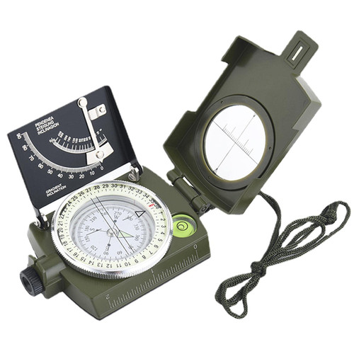 Multifunctional Compass | Lightweight Compass For Map Reading And Orienteering,Compass Hiking Survival, Lightweight Compass For Map Reading And Orienteering, High Accuracy With Foldable Metal Kumprohu