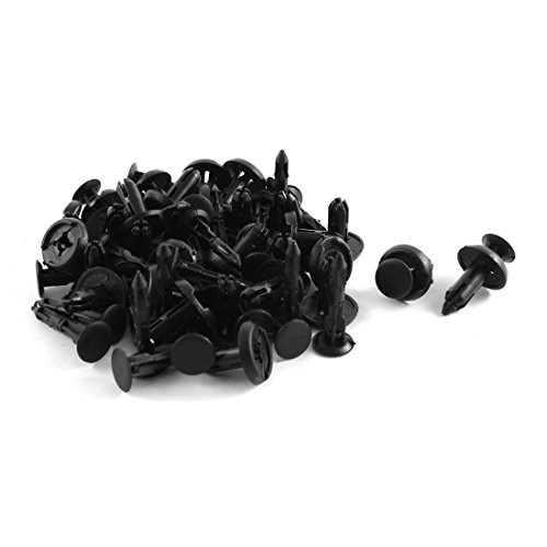 uxcell 30 Pcs Black Plastic Guard Clips 6mm x 15mm x 18mm