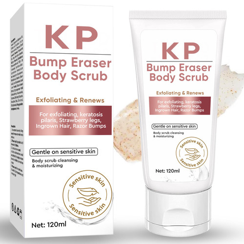 Exfoliating Body Scrub, Keratosis Pilaris Treatment, Body Scrub Exfoliator, Bump Eraser Body Scrub for women, Natural Body Scrub for Strawberry Legs, Skin-Friendly, Safe Formula