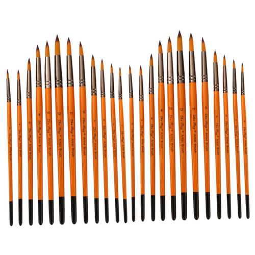 VILLCASE 24 Pcs Watercolor Pen Set Hair Acrylic Paintbrushes Paint Brushes for Watercolor Art Painting Brushes Artist Paint Brushes Nylon Paintbrushes Gouache Brush The Brush Ink Painting