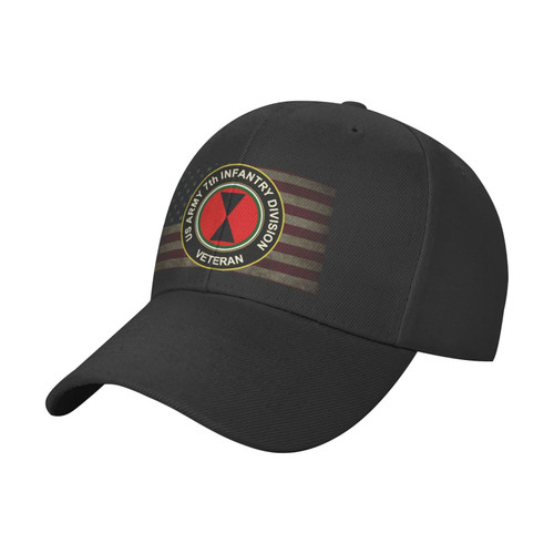 Classics Baseball Cap US Army 7th Infantry Division Veteran Caps Adjustable for Women Men