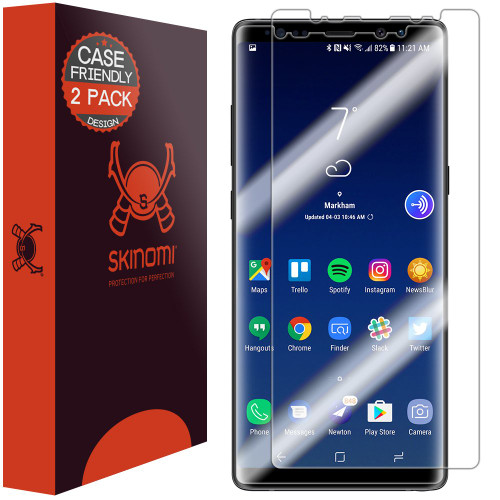 Galaxy Note 8 Screen Protector (Case Friendly, Version 2)(2-Pack), Skinomi TechSkin Full Coverage Screen Protector for Galaxy Note 8 Clear HD Anti-Bubble Film