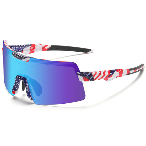 OMEKOL Two Sizes For Adults and Youth Polarized Sunglasses Men Women Outdoor Sport Baseball Glasses UV400 Cycling Eyewear (AP9)