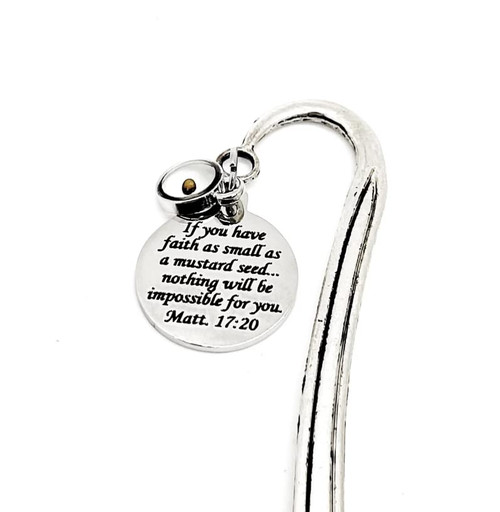 Mustard Seed Bible Verse Gift, Matthew 17 20 Scripture Bookmark, Christian Planner Bookmark, Mustard Seed Faith Bible Gifts Mustard Seed Bible Verse Gift, Matthew 17 20 Scripture Bookmark, Christian Planner Bookmark, Mustard Seed Faith Bible Gifts