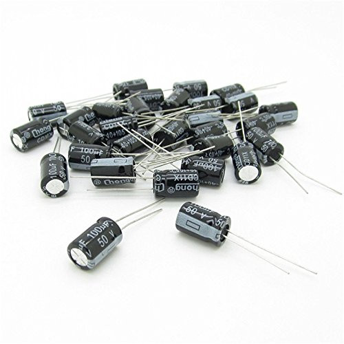 50pcs 100uf 50V Radial Electrolytic Capacitor 8x12mm
