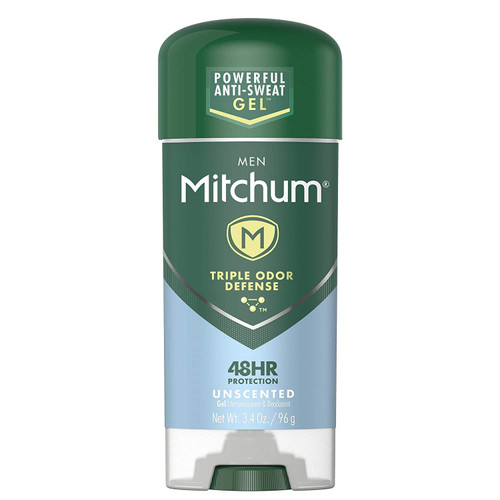 Mitchum Advanced Control Unscented Gel, Anti-Perspirant & Deodarant 3.4 oz (Pack of 2)