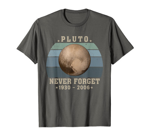 Vintage Never Forget Pluto, Retro Style Funny Space, Science T-Shirt