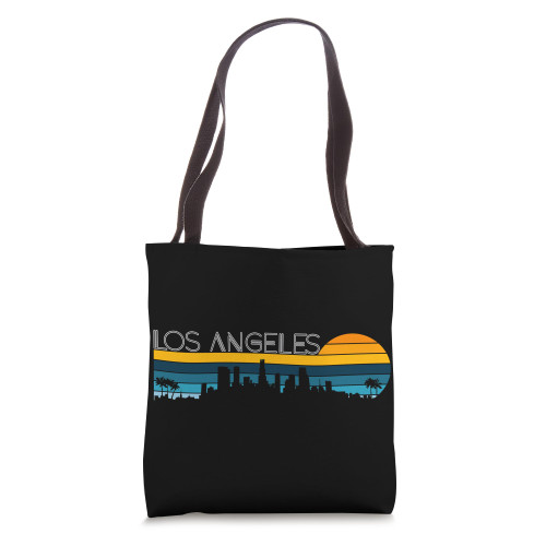 Los Angeles Skyline - Vintage Retro Sunset Cityscape, LA Tote Bag Los Angeles Skyline - Vintage Retro Sunset Cityscape, LA Tote Bag