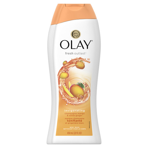 Olay Fresh Outlast Invigorating Champagne Mango and White Ginger Body Wash, 22 Fluid Ounce