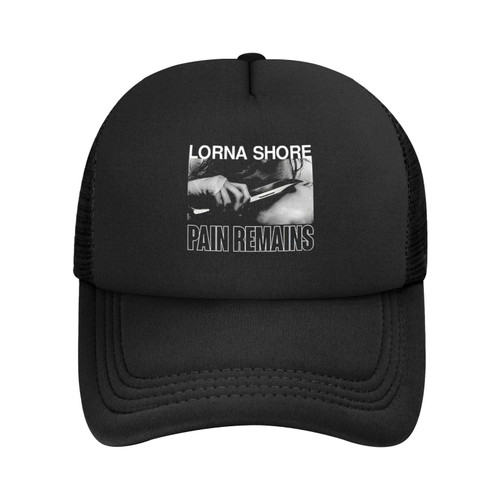 OBLUE Lorna Singer Shore Band Mesh Hat Baseball Cap Adjustable Snapback Trucker Cap for Men Women Black