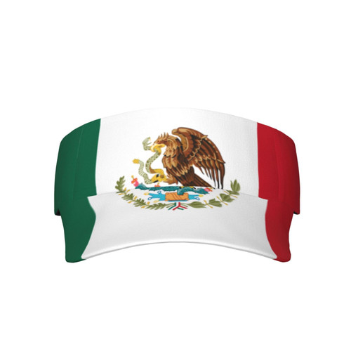 Mexico Flag Sun Visor for Women and Men, Adjustable Sports Sun Visor Hats with UV Protection for Tennis Golf Running Mexico Flag Sun Visor for Women and Men, Adjustable Sports Sun Visor Hats with UV Protection for Tennis Golf Running